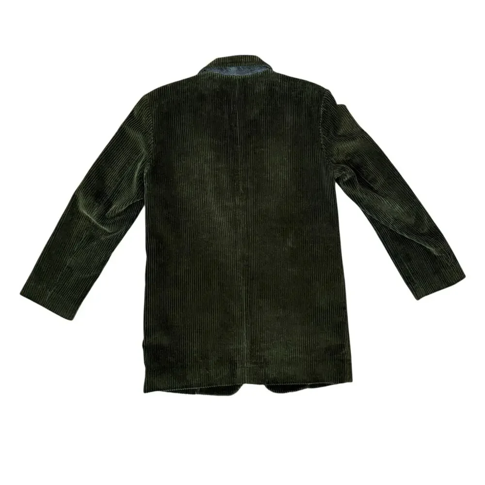 J. Crew Men's Size S Green Corduroy Jacket Fall Academia‎ Oxford Office Fall